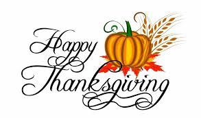 HAPPY THANKSGIVING TEXT AND PUMPKIN GRAPHICS